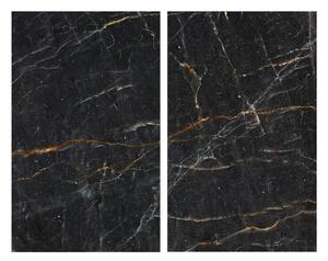 Капаци за печки от закалено стъкло в комплект от 2 броя 52x30 cm Marble - Allstar