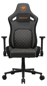 Геймърски стол Cougar Gaming Defensor Gray F, до 120kg, Class 4 газов амортисьор, 4D регулируеми подлакътници, лумбална опора, сив