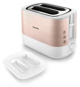 Тостер Philips HD2638/11, 7 степени, функция размразяване, подвижна тавичка за трохи, 1050W, розов