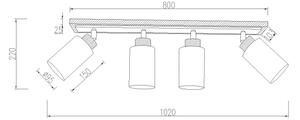 Globo 15977-4 - Точково осветително тяло ROWENA 4xE27/60W/230V бежово/бяло