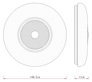 Globo 48071-24 - LED таванно осветително тяло GRAHAM, LED 36 W / 230 V, Ø 48,5 см, бяло