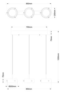 Globo 16058-3 - LED полилей на кабел LIVION LED/30W/230V 3000K