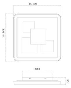 Globo 48476-40 - LED таванно осветително тяло LORAINE LED/40W/230V, 48,8 x 48,8 см, златисто