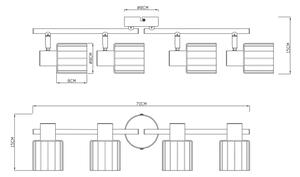 Globo 54318-4 - Точково осветително тяло WALTON 4xE14/40W/230V