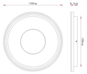 Globo 48558-60 - Димируемо LED таванно осветително тяело EILA LED/60W/230V Ø 59 см бежово + дистанционно управление