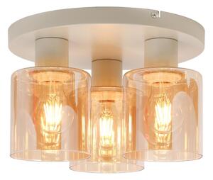 Brilliant - Полилей за повърхностен монтаж LYSKA 3xE27/20W/230V Ø 31 см кремав/димчат