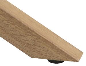 Холна маса LUCA 82 cm прозрачно стъкло/дъб