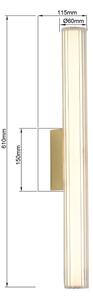 LED осветление за огледало за баня LINEA LED/12W/230V 3000/4000/6000K IP44 61 см златисто