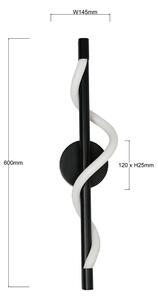 LED стенен аплик MELECA LED/12W/230V 3000/4000/6000K черен