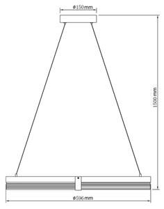 LED полилей на кабел TRIANGLE LED/40W/230V 3000/4000/6000K Ø 60 см черен