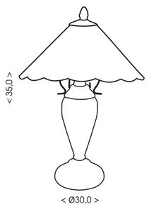 Brilagi - Тифани витражна настолна лампа FOLIA 1xE27/60W/230V + 1xE14/40W