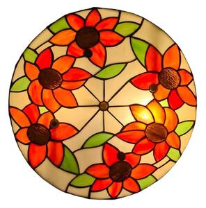Brilagi - Tiffany витражен плафон SUNFLOWER 3xE27/60W/230V Ø 40 см