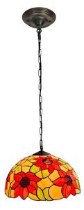 Brilagi - Tiffany витражен полилей на верига SUNFLOWER 1xE27/60W/230V Ø 40 см