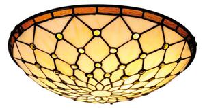 Brilagi - витражно таванно осветително тяло Tiffany IVORY, 2xE27/60W/230V, Ø 40 см