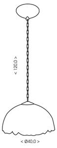 Brilagi - Tiffany витражен полилей на верига SIENNA 1xE27/60W/230V Ø 40 см