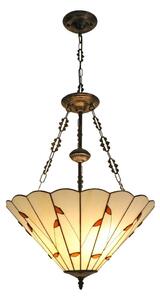 Brilagi - Tiffany витражен полилей на верига FOLIA 3xE27/60W/230V Ø 50 см