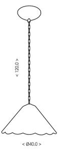 Brilagi - Тифани витражен полилей на верига FOLIA 1xE27/60W/230V диам. 40 см