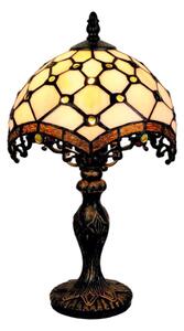 Brilagi - Tiffany витражна настолна лампа слонова кост 1xE27/60W/230V