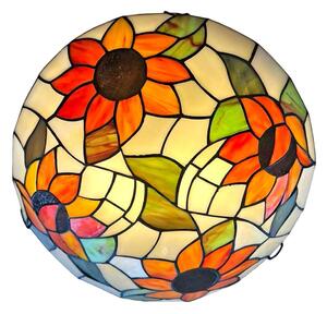Brilagi - Tiffany витражно таванно осветително тяло SUNFLOWER 2xE27/60W/230V Ø 40 см