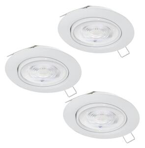 Eglo 901759 - К-кт 3xLED Лампа за баня FAVAZZINA 1xGU10/4W/230V IP44 бял