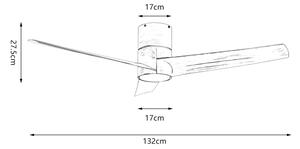ZEVENTI - LED таванен вентилатор BARROSA LED/18W/230V Wi-Fi Tuya кафяв + дистанционно управление