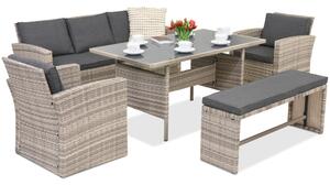 Градински мебели от ратан Marsylia Garden Point сиво