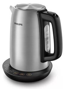 Електрическа кана Philips Avance Collection HD9359/90, 2200W, 1.7 л, Метал, Контрол на температурата, Сив/черен