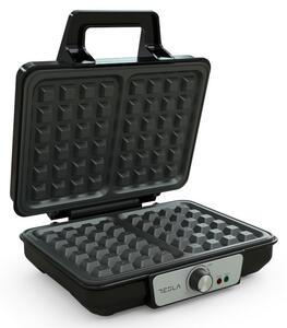 Гофретник Tesla WM200BX, 1000W, За 2 гофрети, Незалепващи плочи, 140 - 220C, Сребрист/Черен