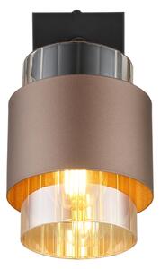 Globo 15560-1C - Стенно точково осветително тяло MILLEY 1xE27/40W/230V черно/бронзово