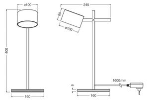 Osram - LED димируема настолна лампа DECOR KYOTO LED/12W/230V черна