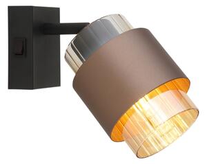 Globo 15560-1C - Стенно точково осветително тяло MILLEY 1xE27/40W/230V черно/бронзово