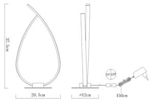 Globo 58492B - LED настолна лампа TRINA LED/6W/230V черна