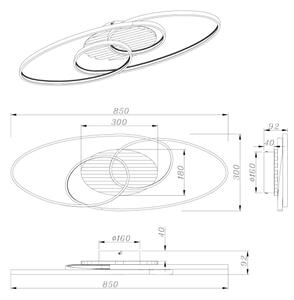 Globo 67362-42 - LED плафон TISHA I LED/40W/230V 3000K 85x30 cm