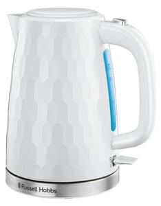 Електрическа кана Russell Hobbs Honeycomb 26050-70, 3000 W, 1.7 л, Стомана, Чучур без подливане, Бял