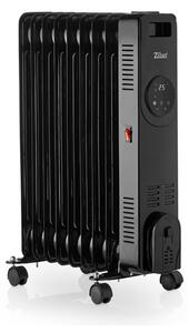 Маслен радиатор Zilan ZLN8416, 2000 W, 9 ребра, 3 степени, Дистанционно управление, Термостат, Черен