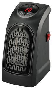 Вентилаторна печка ELITE EFH-0490, 400W, 8 м2, Саморегулиращ се керамичен елемент PTC, Вентилаторна функция, Таймер, LED, Черен