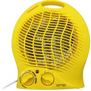 Вентилаторна печка Lamarque LFH-2000Y, 2000W, 2 степени, 3 режима, Защита, Жълт