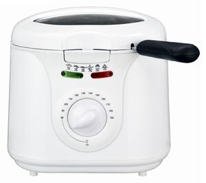 Фритюрник Elite EDFF-1290W, 1300W, 2 литра, 80-190C, Прозорец за наблюдение, Cool Touch, Бял