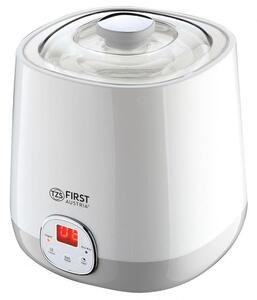 Уред за кисело мляко First Austria FA-5120-1, 1 л, 20W, 1 чаша, LCD дисплей, Таймер, Бял