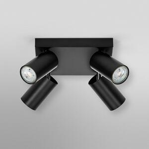 OSRAM тавански спот OCTAGON PLATE, черен, 4-крил GU10-LED 927, Затъмняване, Черен, Дневна/трапезария, Метал, Модерен