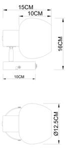 Globo 54662-1 - Стенно спот осветително тяло EILEEN 1xE27/40W/230V