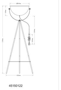 Globo 45150122 - Подова лампа TIMO 1xE27/40W/230V