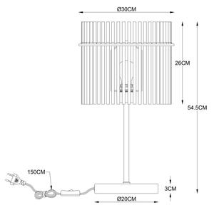 Globo 15698T1 - Настолна лампа GORLEY 1xE14/60W/230V Ø 30 см черна