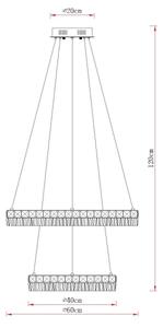 Globo 67387-60 - LED полилей на кабел LAUREL с възможност за димиране LED/60W/230V прозрачен + ДУ