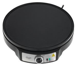 Уред за палачинки Adler AD 3093, 1600W, 30 см, Включени прибори, Черен/Инокс