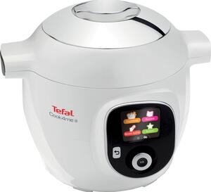 Мултикукър Tefal CY851130 Cook4me, 1600 W, 6 л, 6 режима на готвене, 150 вградени рецепти, Отложен старт, Запазване на топлина, Бял