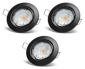 Aigostar - Комплект 3x LED вградено осветително тяло 1xGU10/4,5W/230V 4000K черно