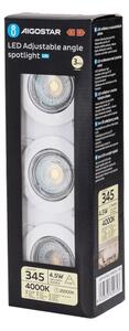 Aigostar - комплект 3x LED вградено осветително тяло 1xGU10/4,5W/230V 4000K бяло