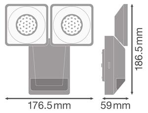 Ledvance - LED Екстериорен аплик със сензор SPOT 2xLED/8W/230V IP55