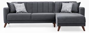 DOGTAS ЪГ.ХОЛНА ГАРНИТУРА LOFT ТЪМНО СИВ 265/81/80
